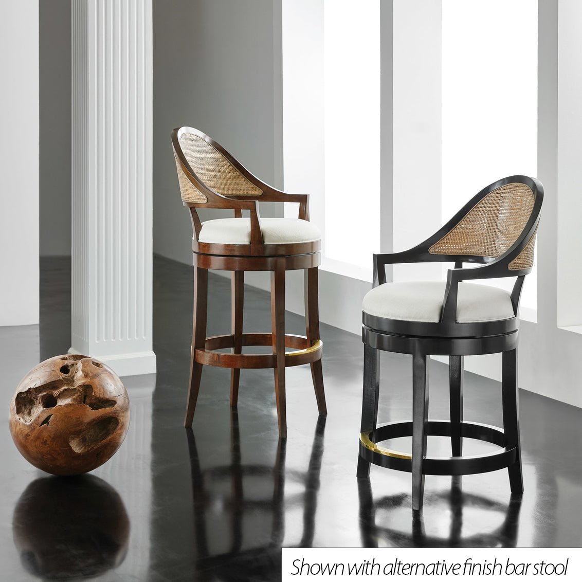 Black Swivel Counter Stool - English Georgian America