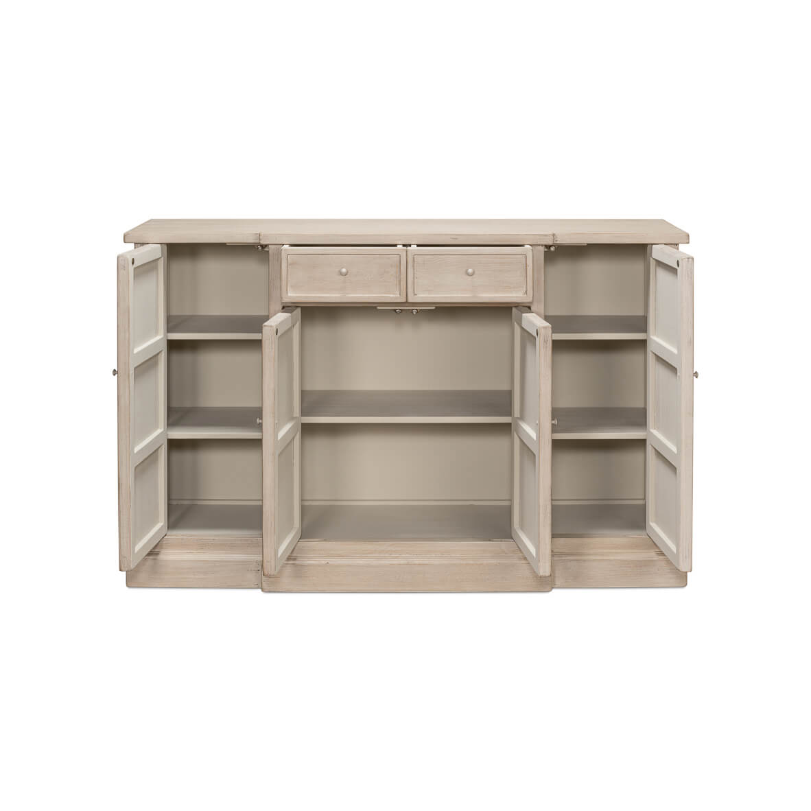 Blind Fret Breakfront Sideboard - English Georgian America