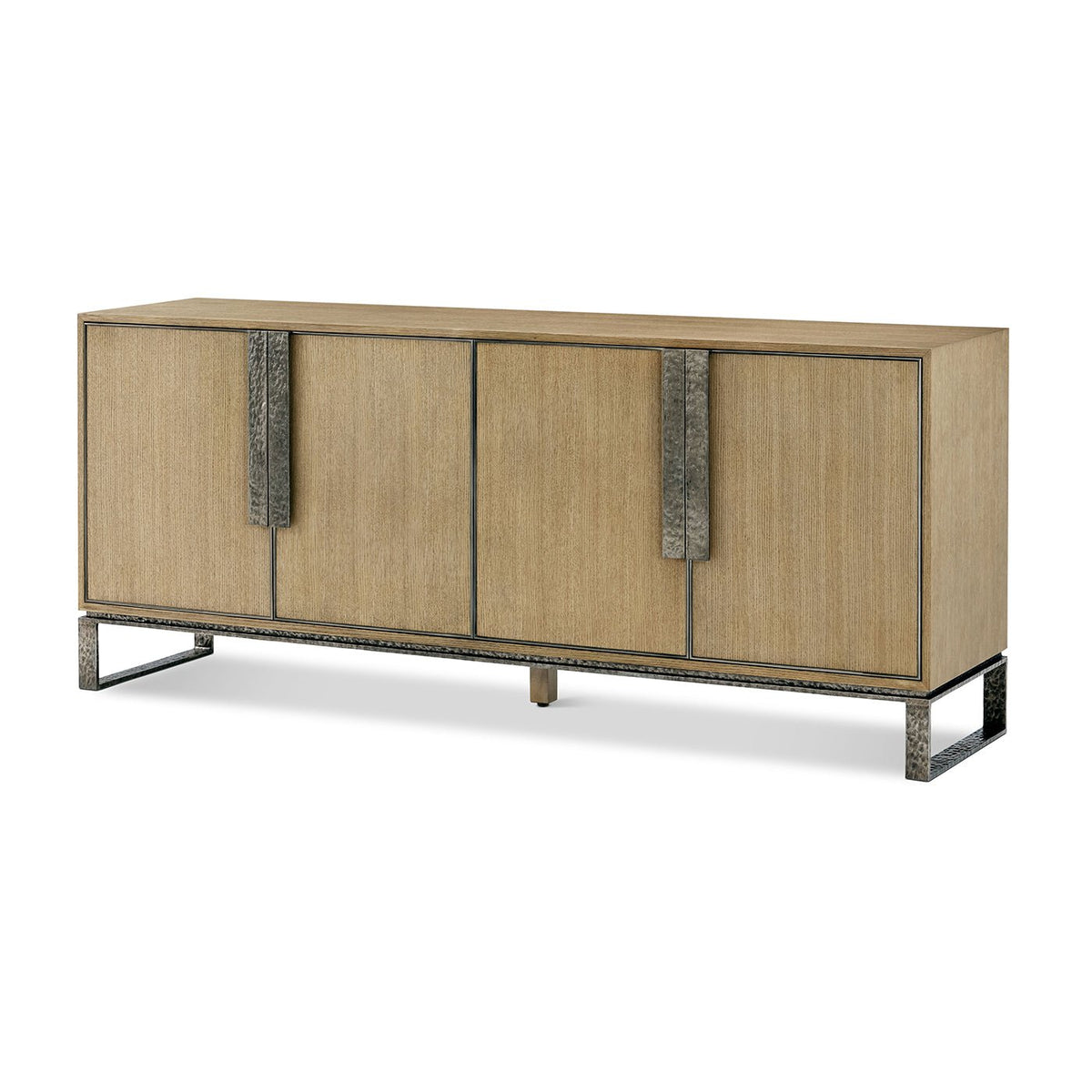 Blonde Wood Industrial Media Cabinet - English Georgian America