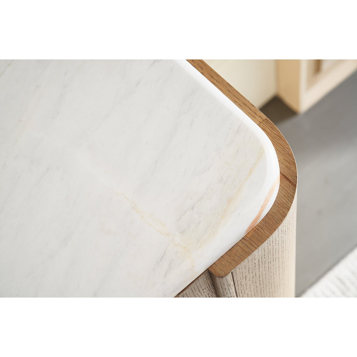 Blonde Wood Organic Modern Buffet Sideboard - English Georgian America