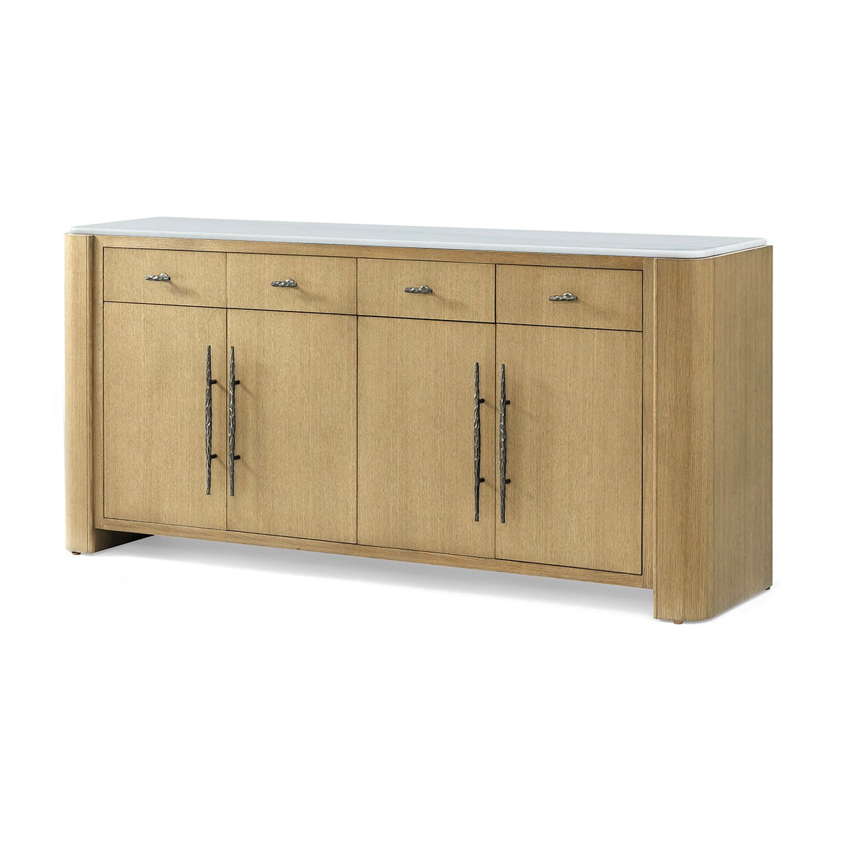 Blonde Wood Organic Modern Buffet Sideboard - English Georgian America
