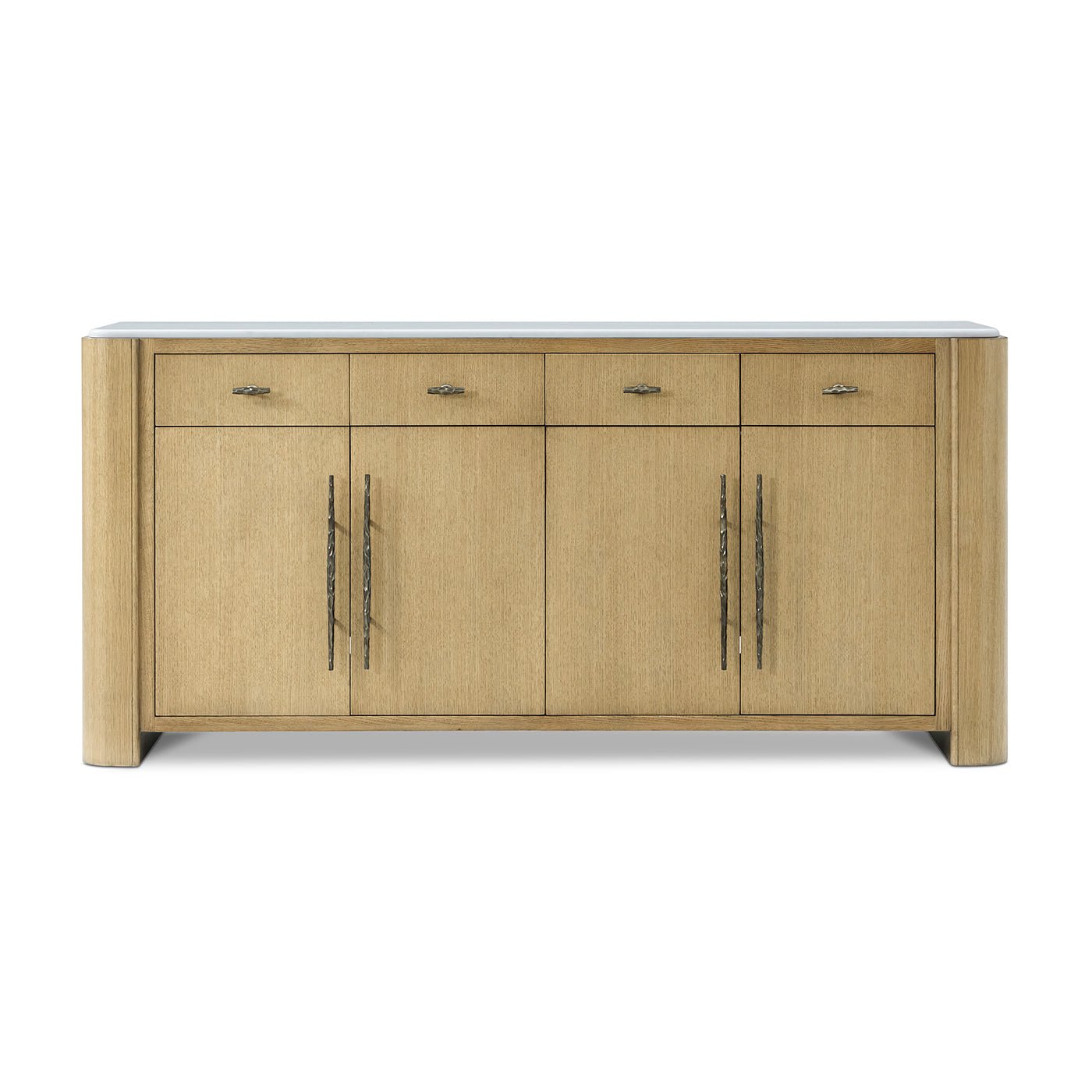 Blonde Wood Organic Modern Buffet Sideboard - English Georgian America