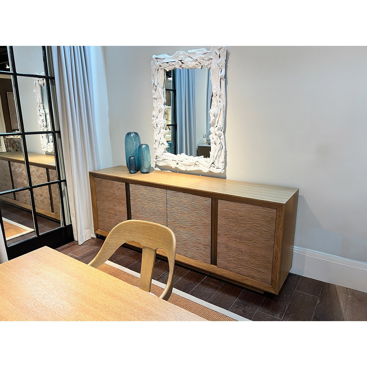 Blonde Wooden Organic Modern Media Cabinet - English Georgian America