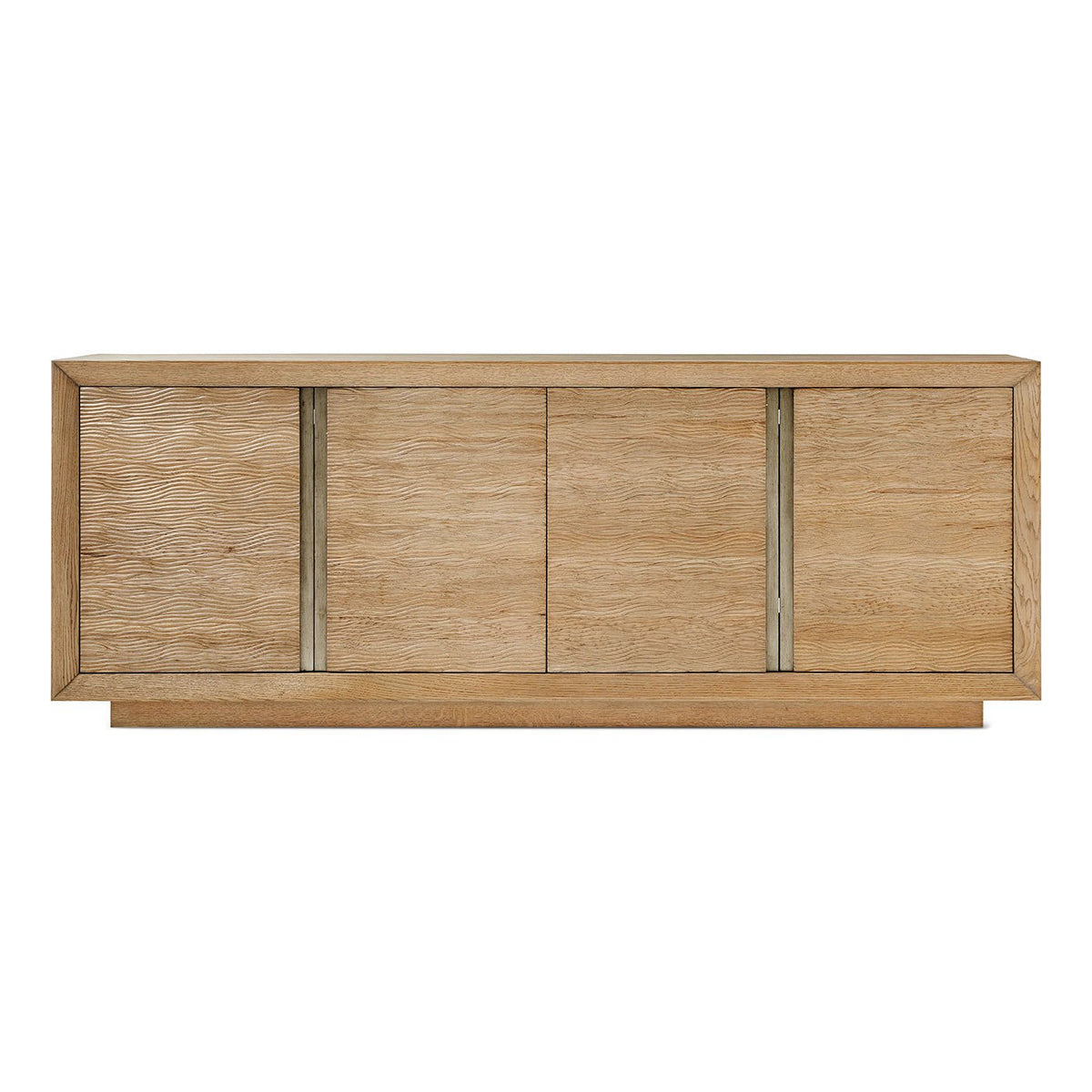 Blonde Wooden Organic Modern Media Cabinet - English Georgian America