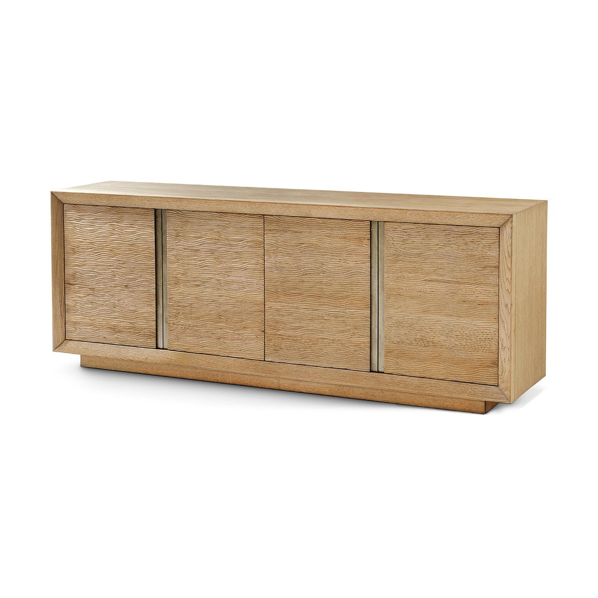 Blonde Wooden Organic Modern Media Cabinet - English Georgian America