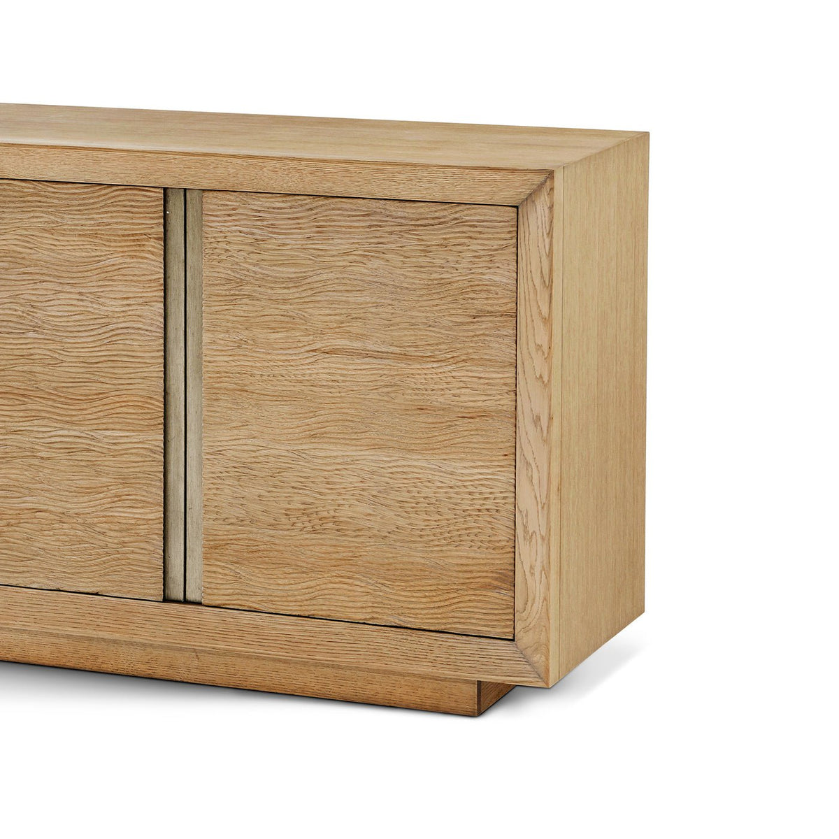 Blonde Wooden Organic Modern Media Cabinet - English Georgian America