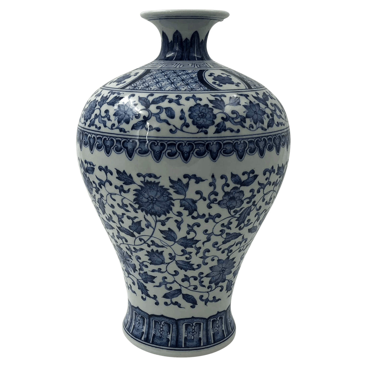 Blue and White Peach Vase - English Georgian America