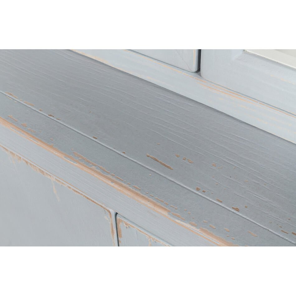 Blue Painted 48 Inch Bookcase - English Georgian America