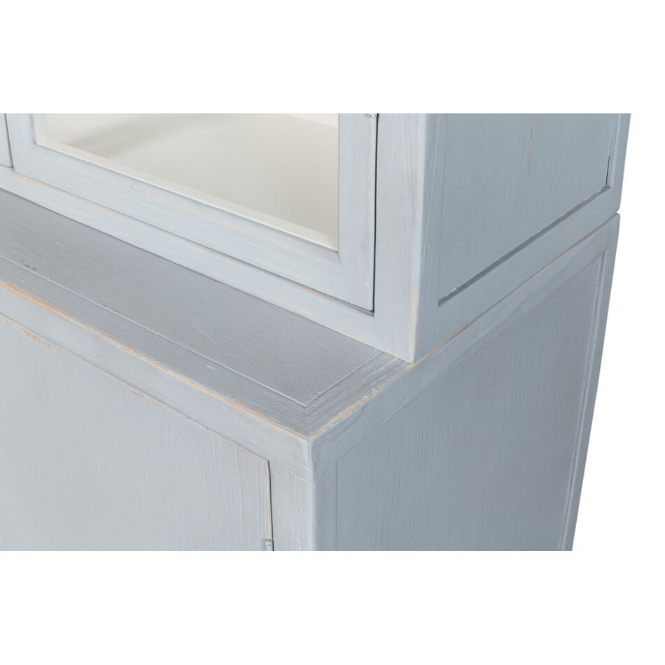 Blue Painted 48 Inch Bookcase - English Georgian America