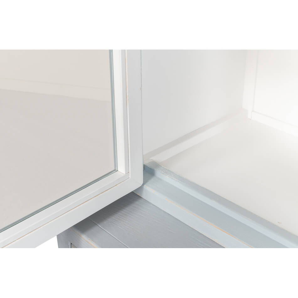 Blue Painted 48 Inch Bookcase - English Georgian America