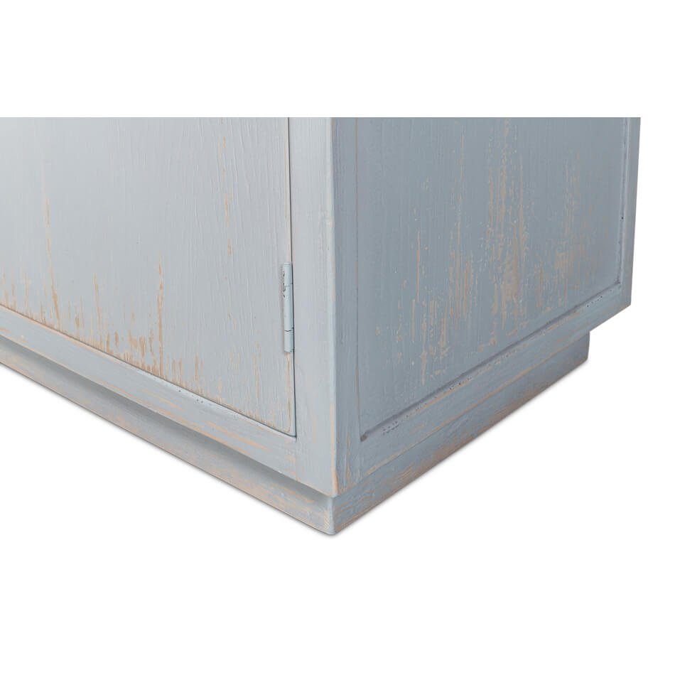 Blue Painted 48 Inch Bookcase - English Georgian America