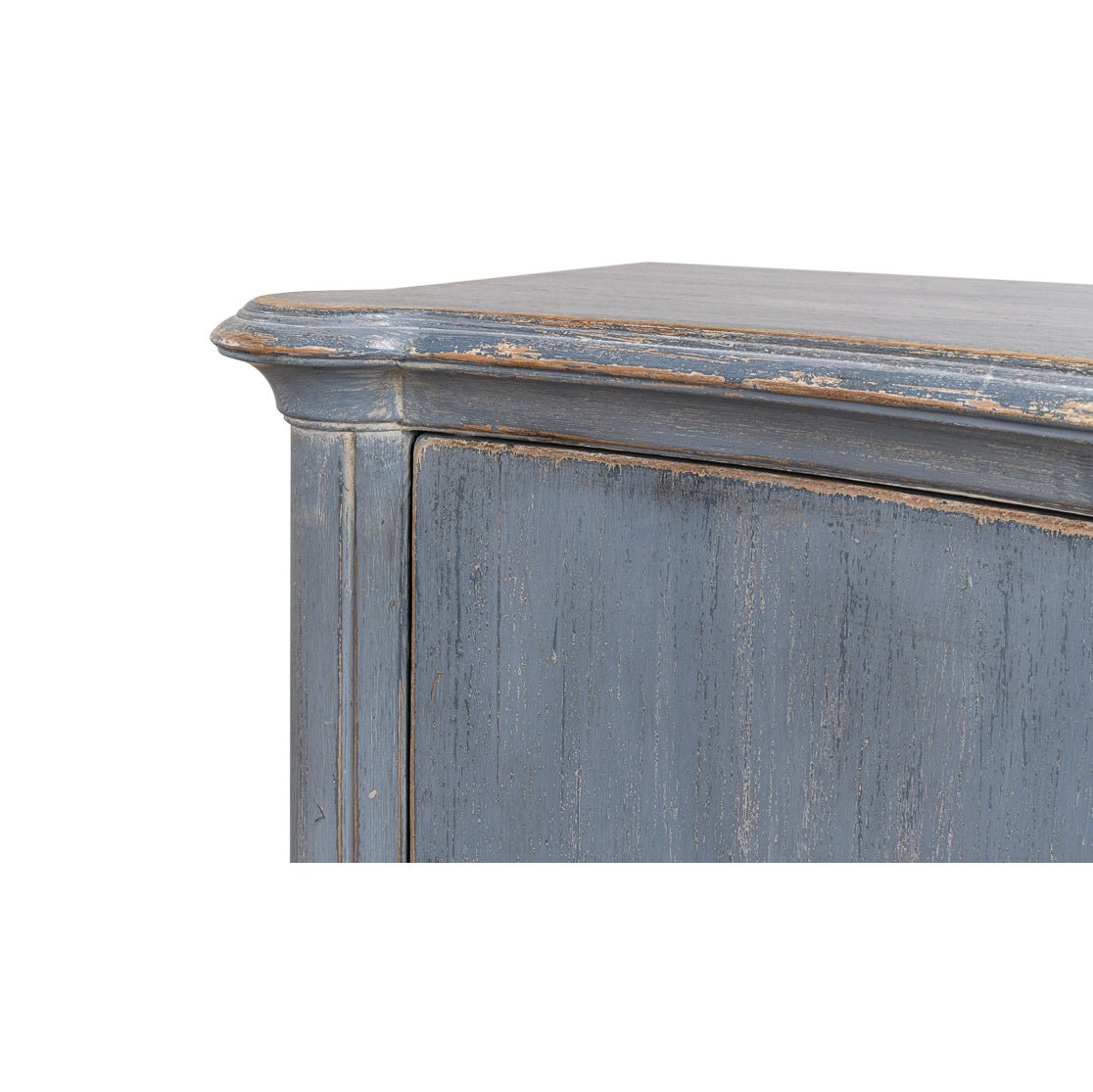 Blue Painted Country Bowfront Sideboard - English Georgian America