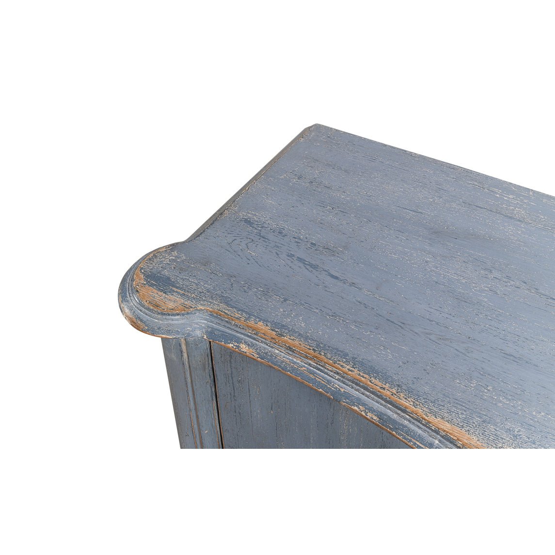 Blue Painted Country Bowfront Sideboard - English Georgian America