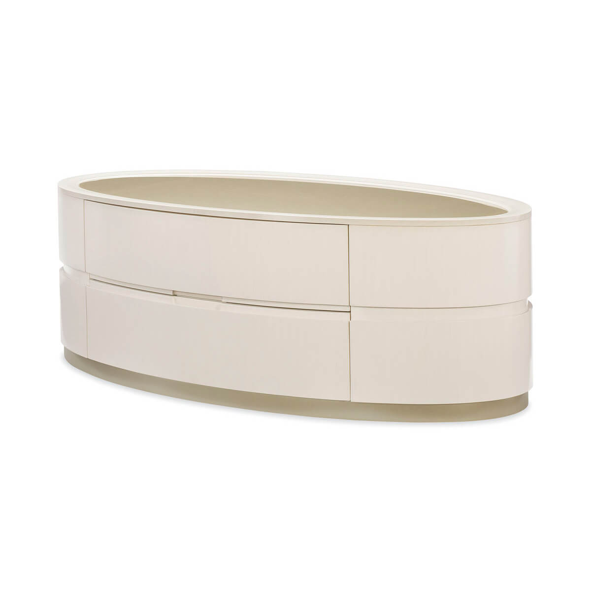 Blush Modern Oval Cocktail Table - English Georgian America