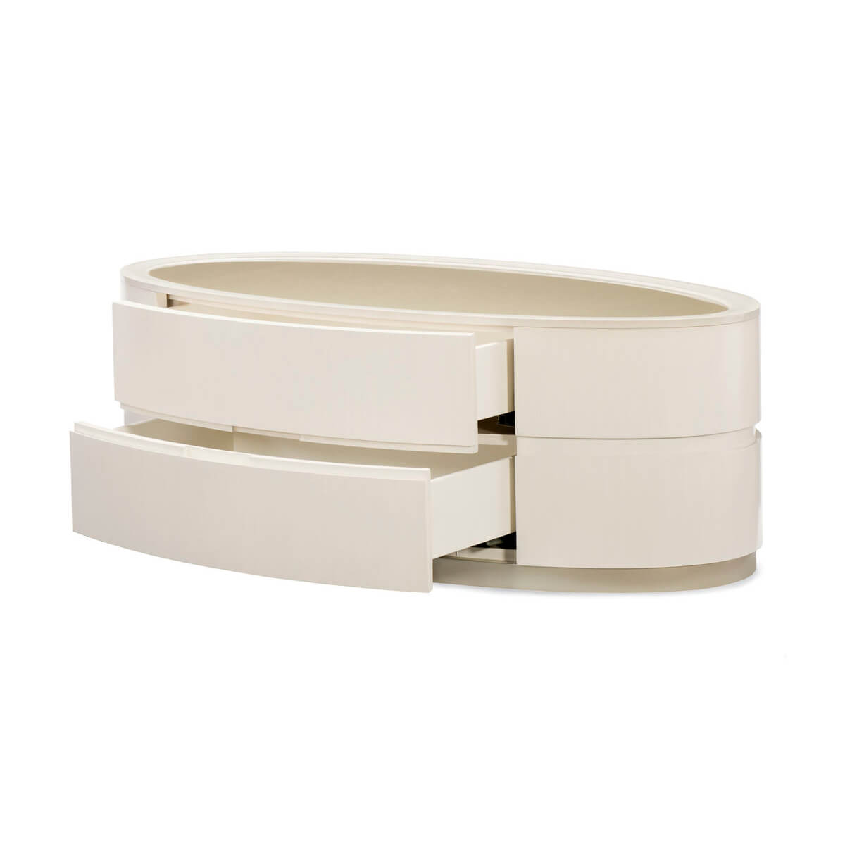 Blush Modern Oval Cocktail Table - English Georgian America