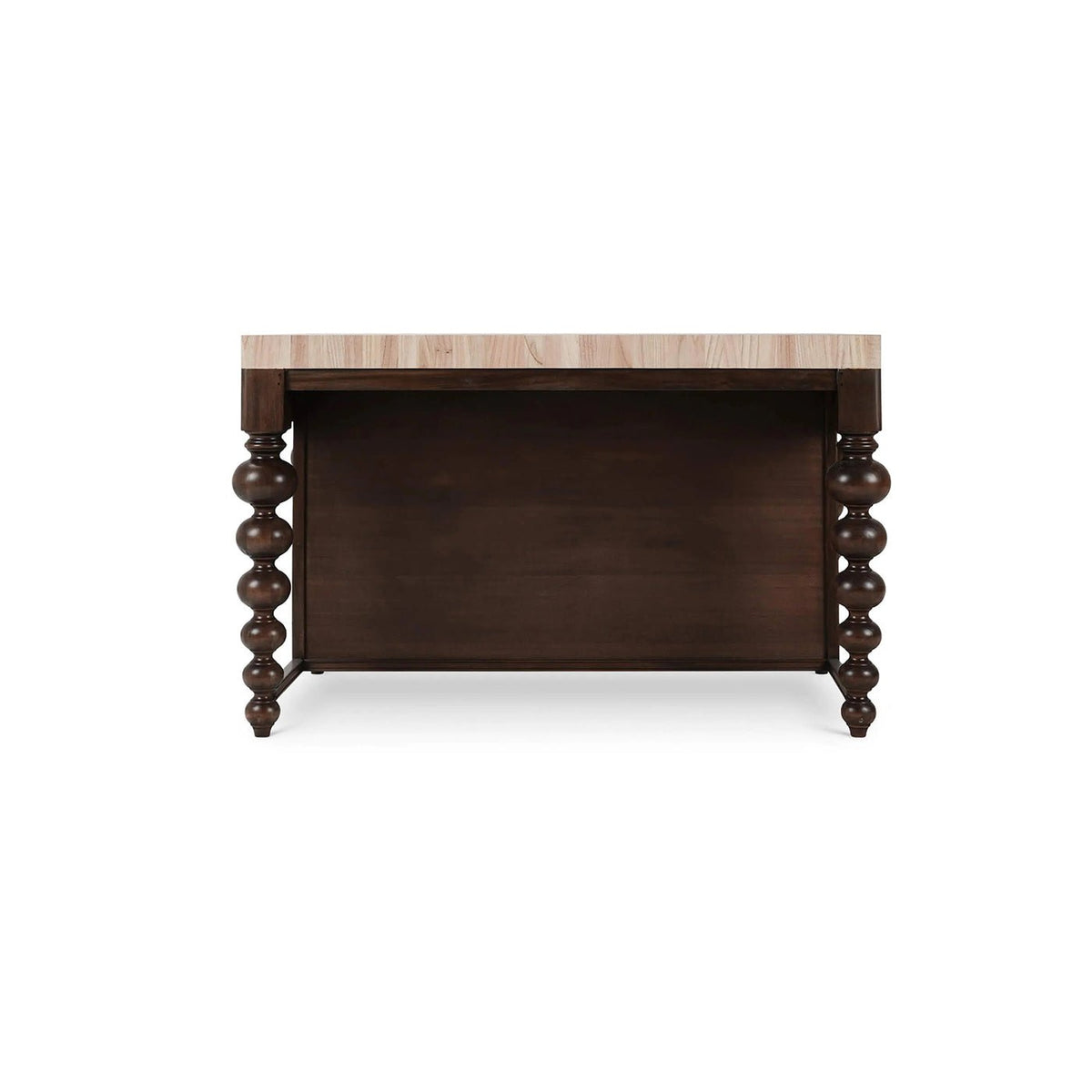 Bobbin Leg Butcher Block Kitchen Island - English Georgian America