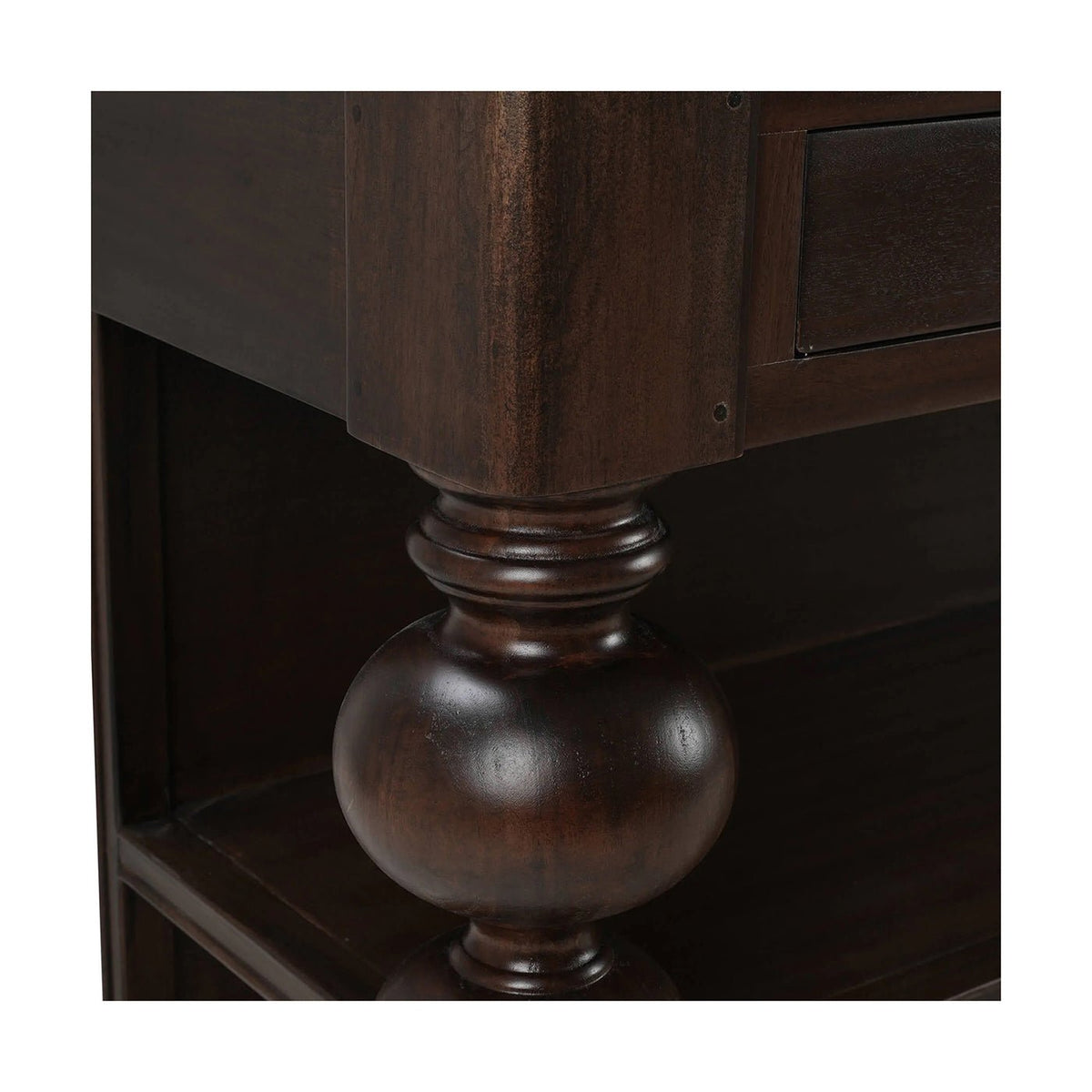 Bobbin Leg Butcher Block Kitchen Island - English Georgian America