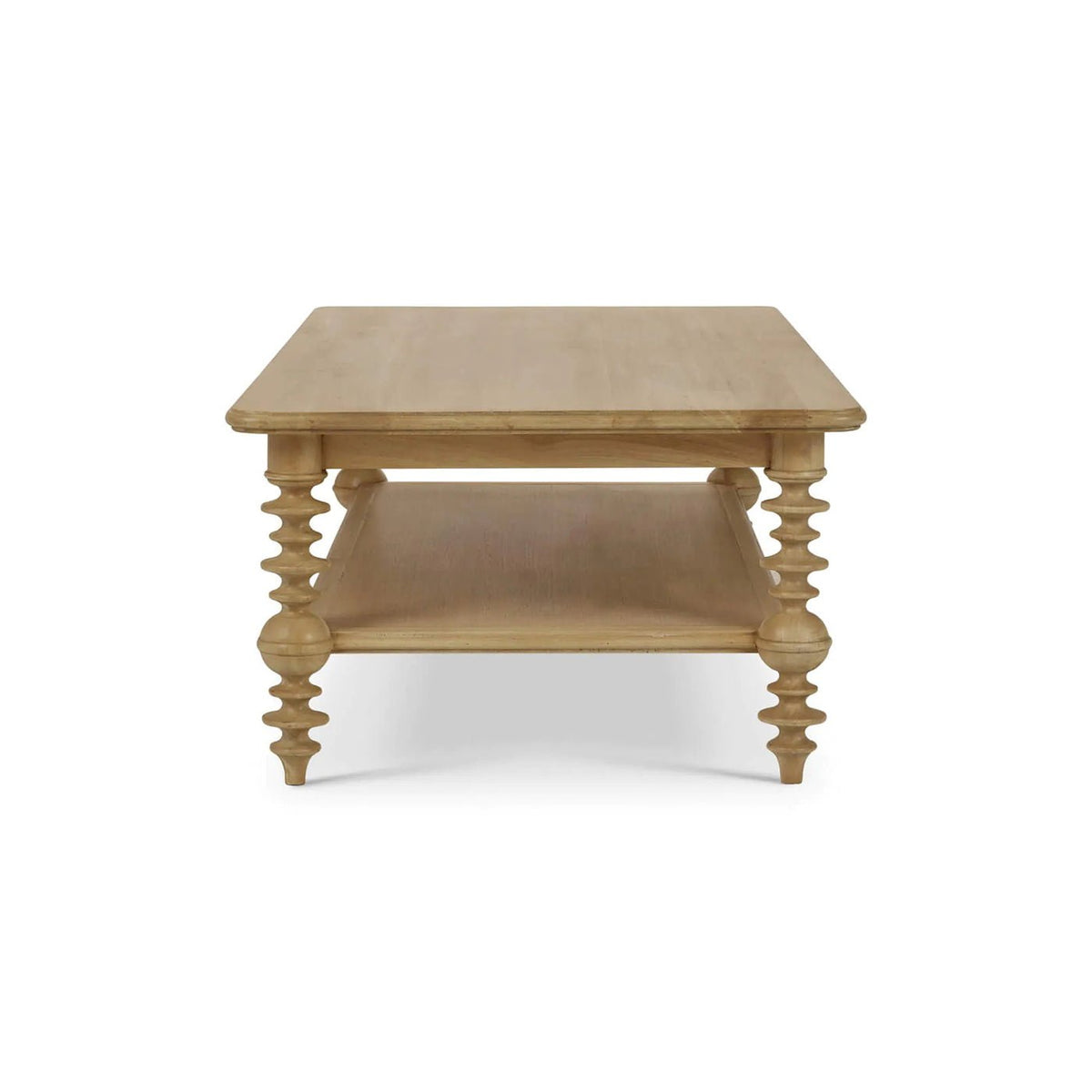 Bobbin Leg Coffee Table in Fruitwood Finish - English Georgian America