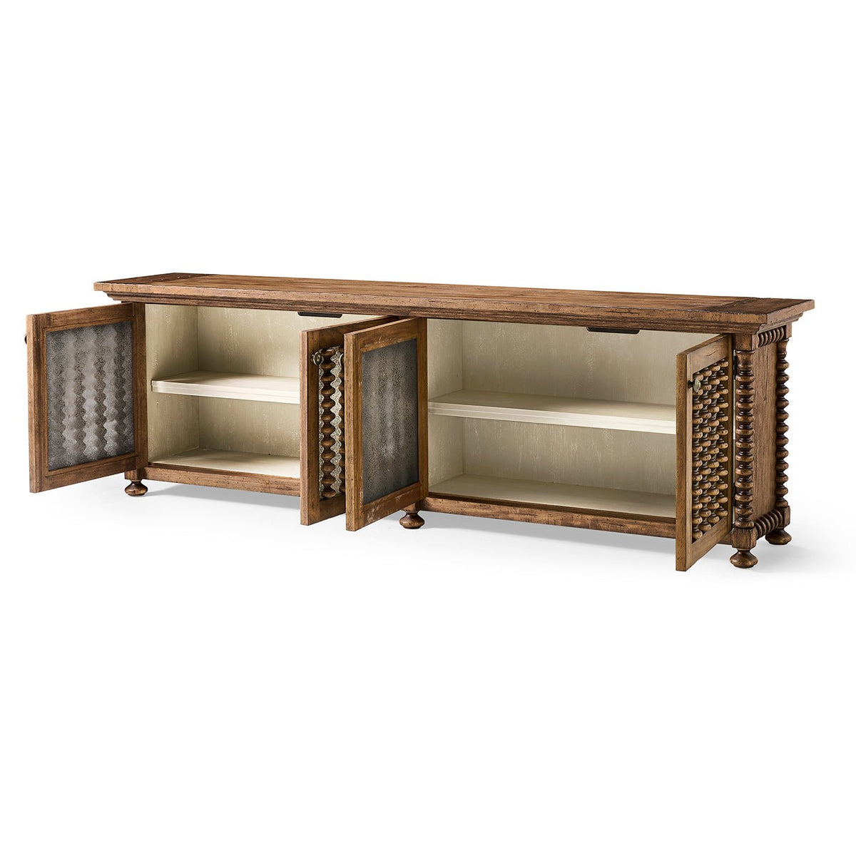 Bobbin - Turned Four - Door Entertainment Console - English Georgian America