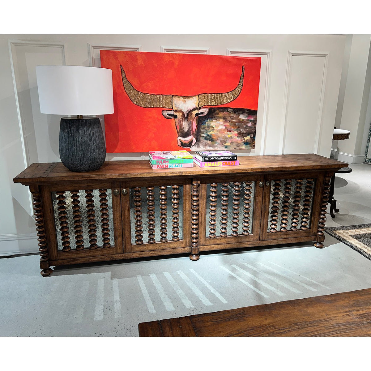 Bobbin - Turned Four - Door Entertainment Console - English Georgian America