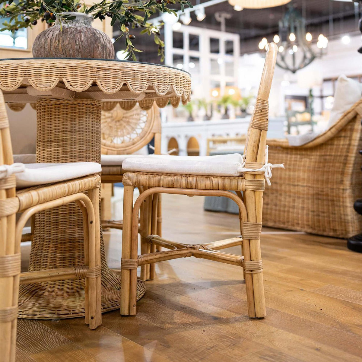 Bohemian Rattan Side Chair - English Georgian America