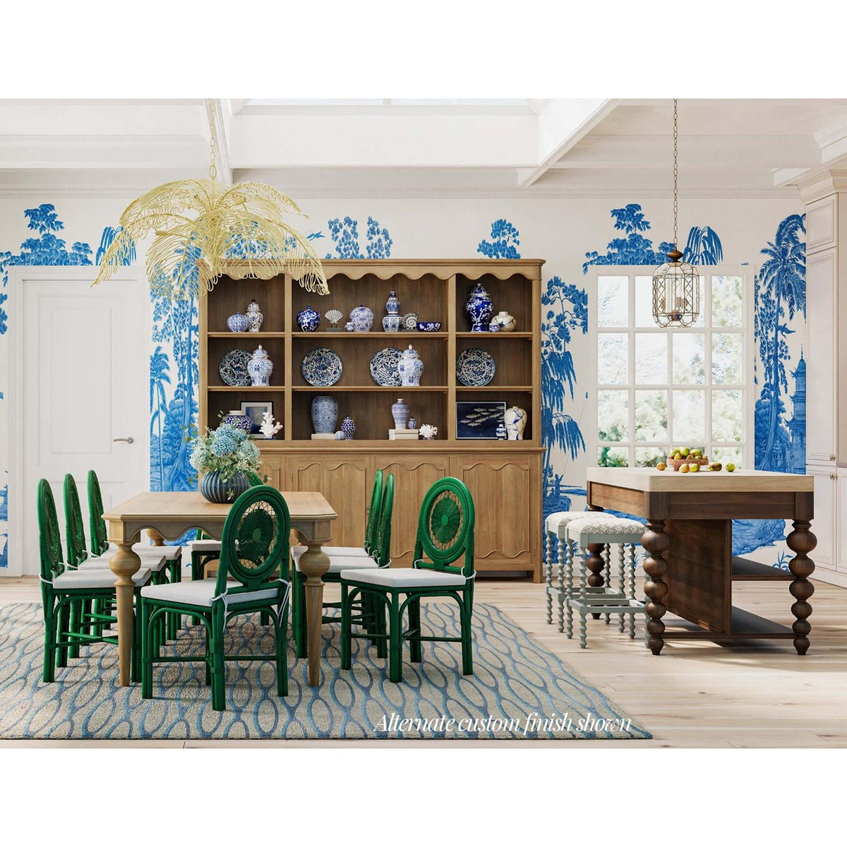 Bohemian Rattan Side Chair - English Georgian America