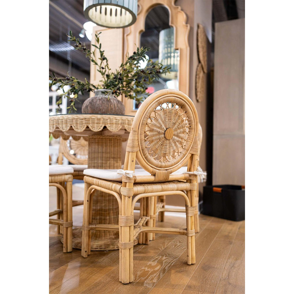 Bohemian Rattan Side Chair - English Georgian America