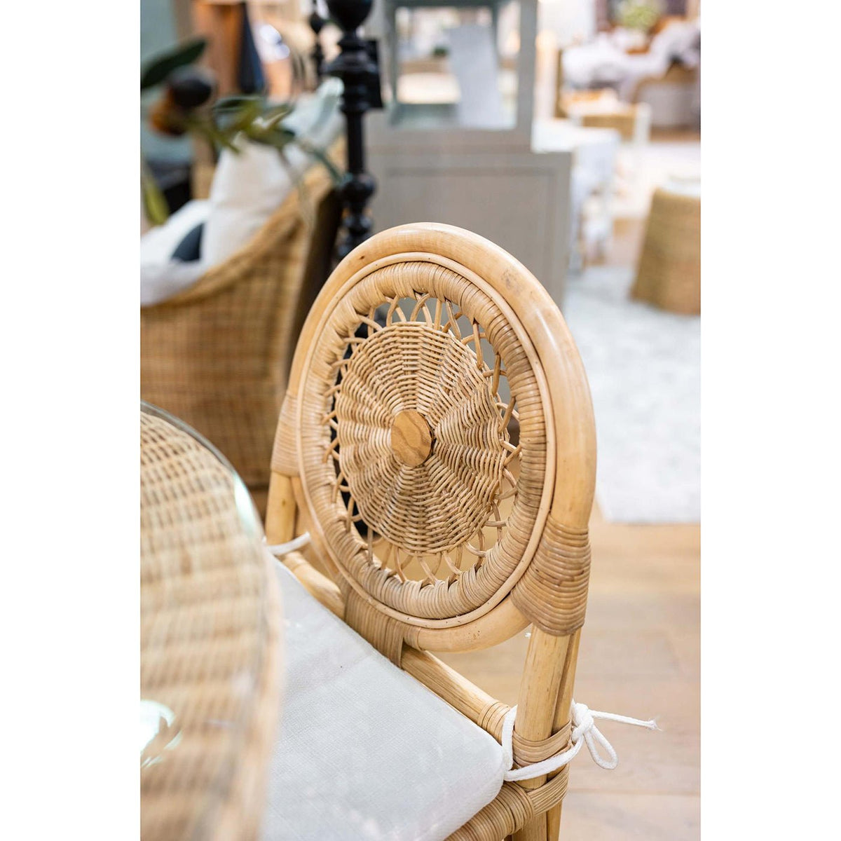 Bohemian Rattan Side Chair - English Georgian America