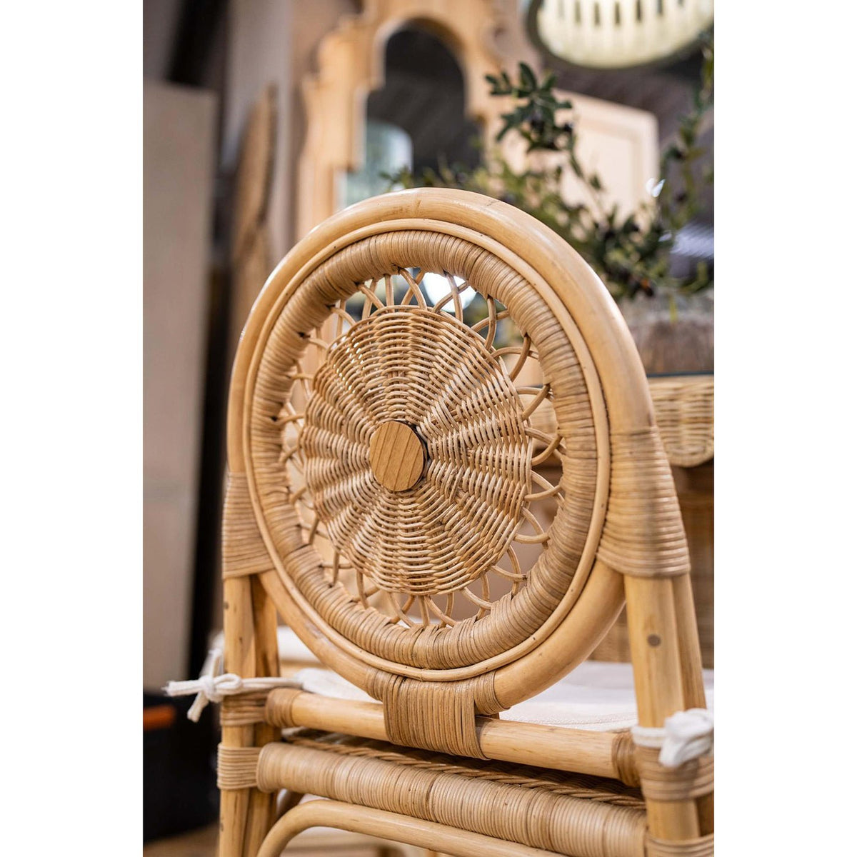 Bohemian Rattan Side Chair - English Georgian America