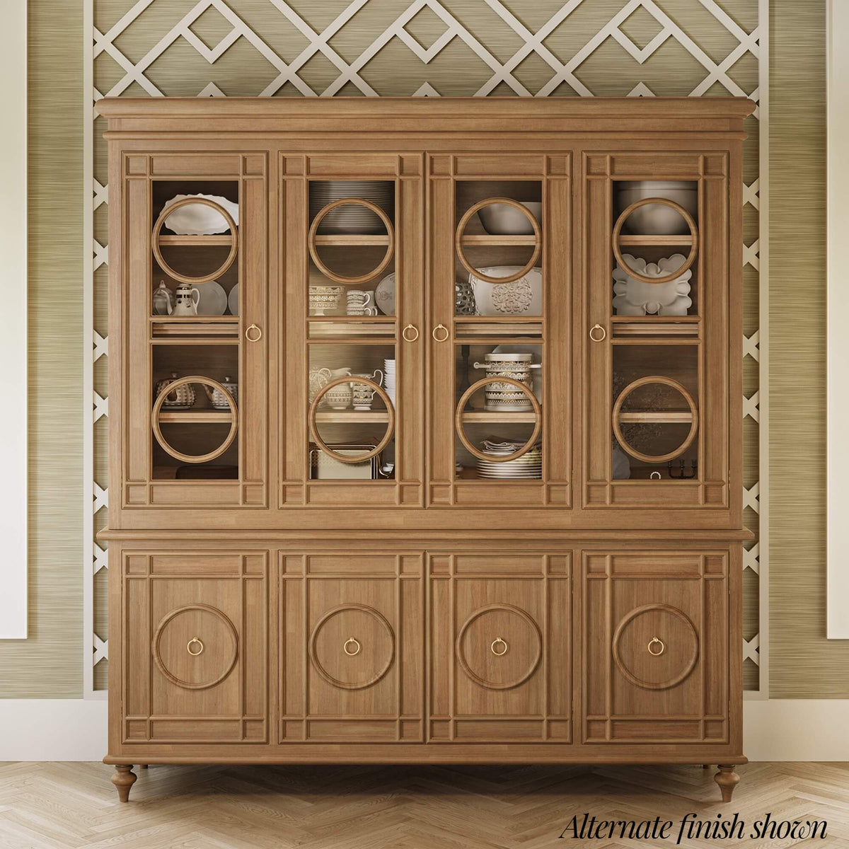 Large Southern Style Display Cabinet
