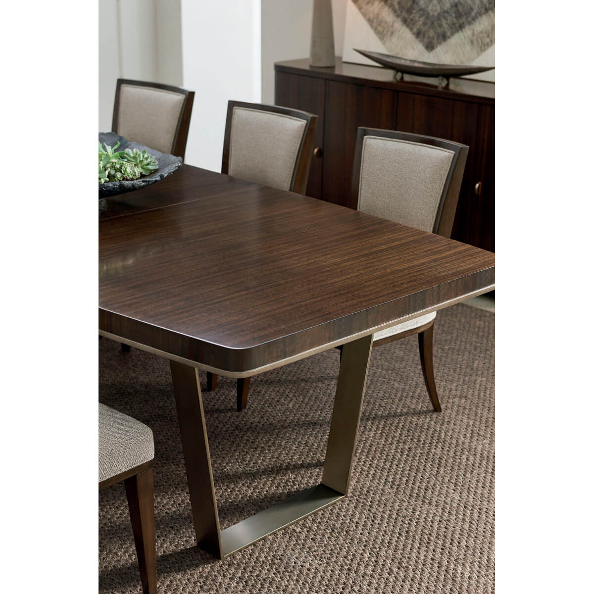 Bourbon Art Deco Extension Dining Table - English Georgian America