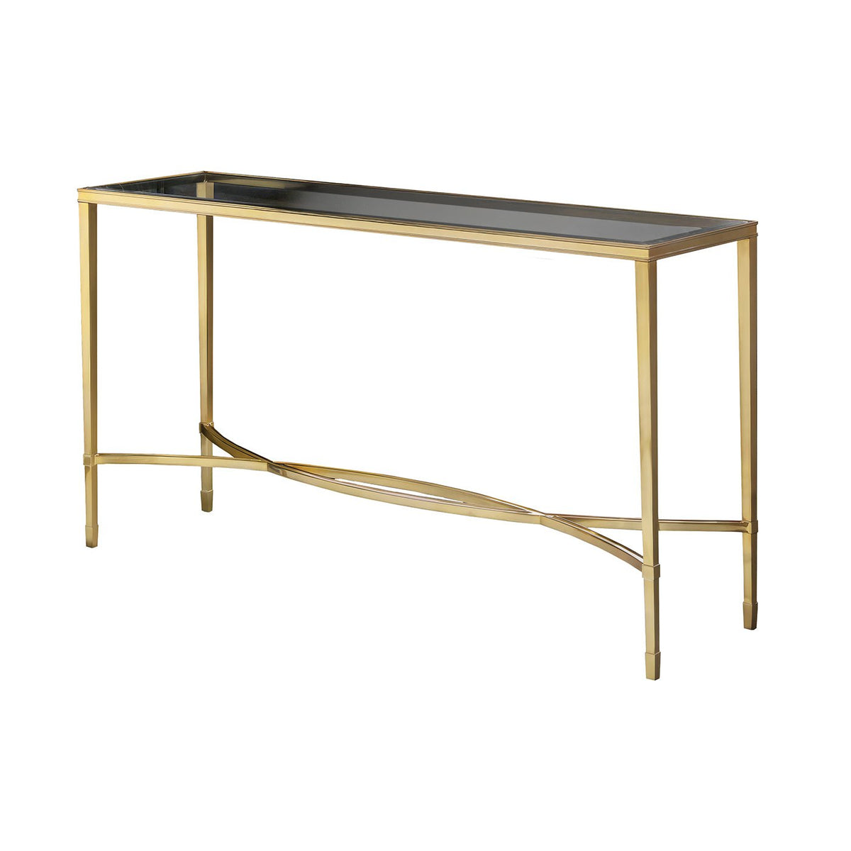 Brass Mid Century Console Table - English Georgian America