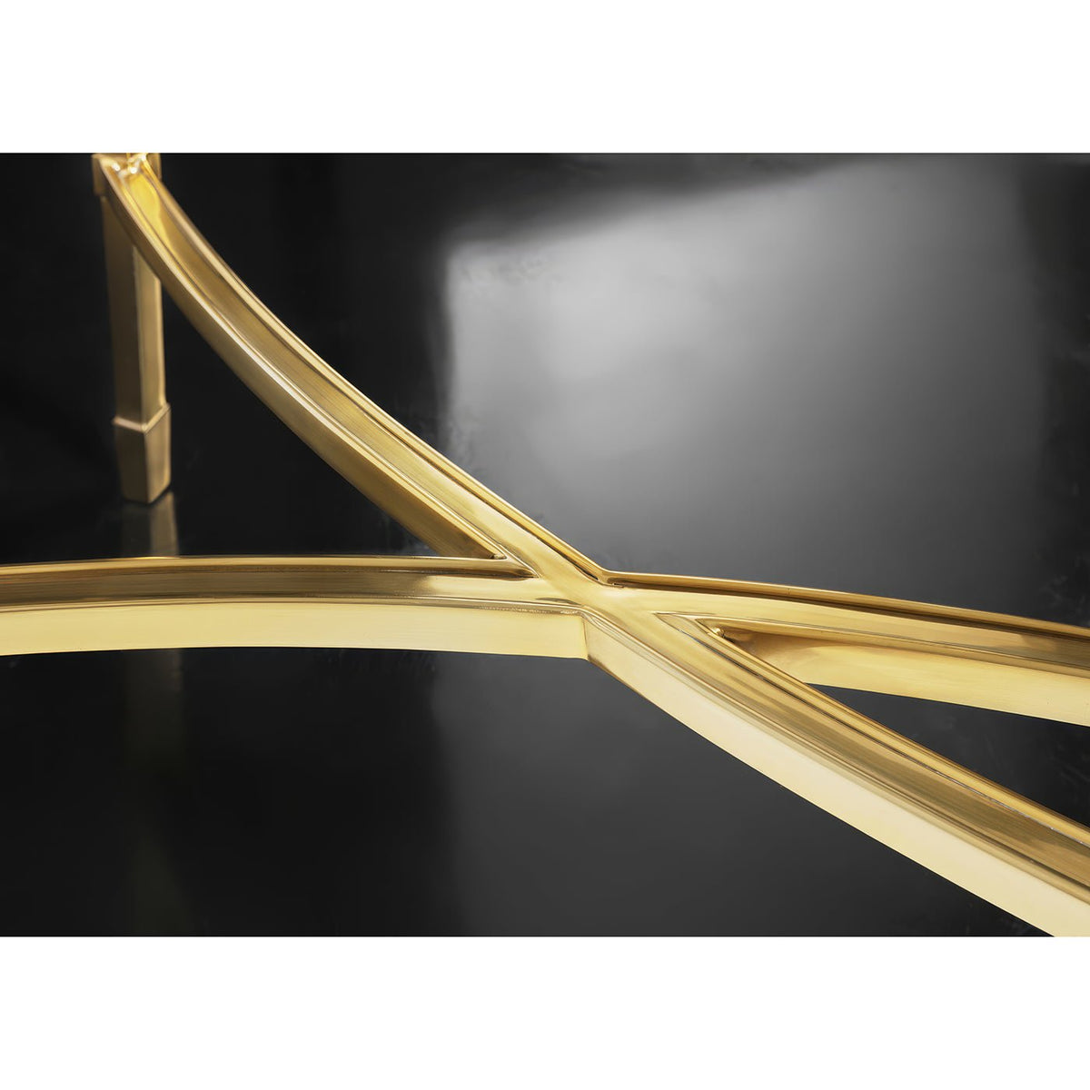 Brass Mid Century Console Table - English Georgian America