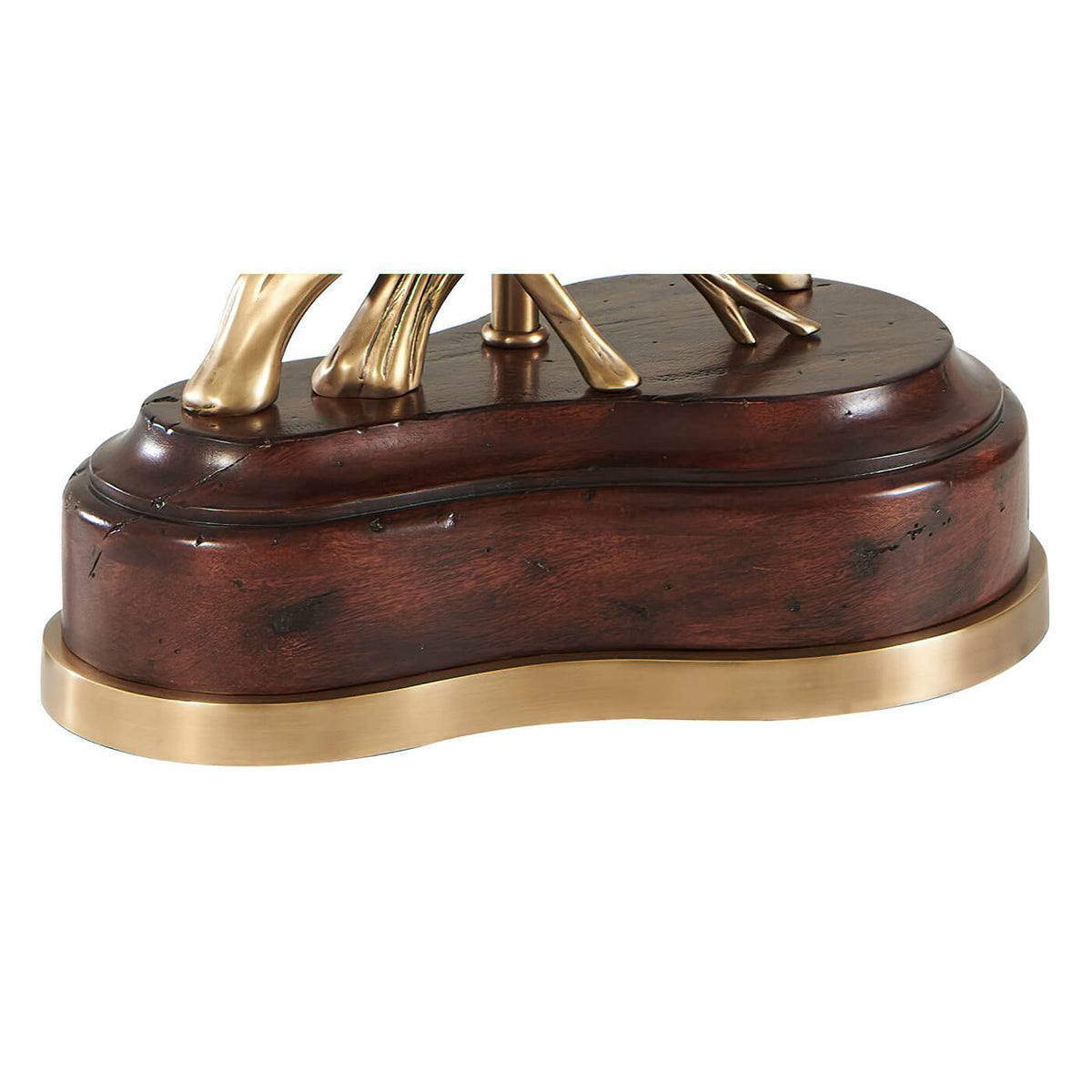 Brass Soaring Duck Table Lamp - English Georgian America