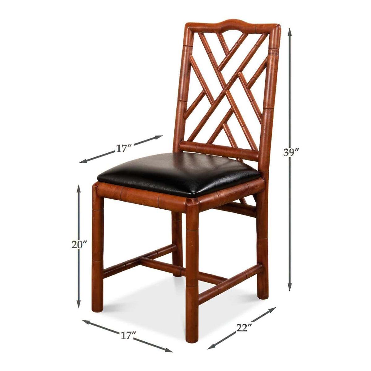 Brighton Faux Bamboo Side Chair - English Georgian America