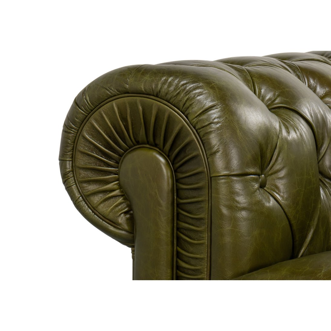 British Green Chesterfield Sofa - English Georgian America