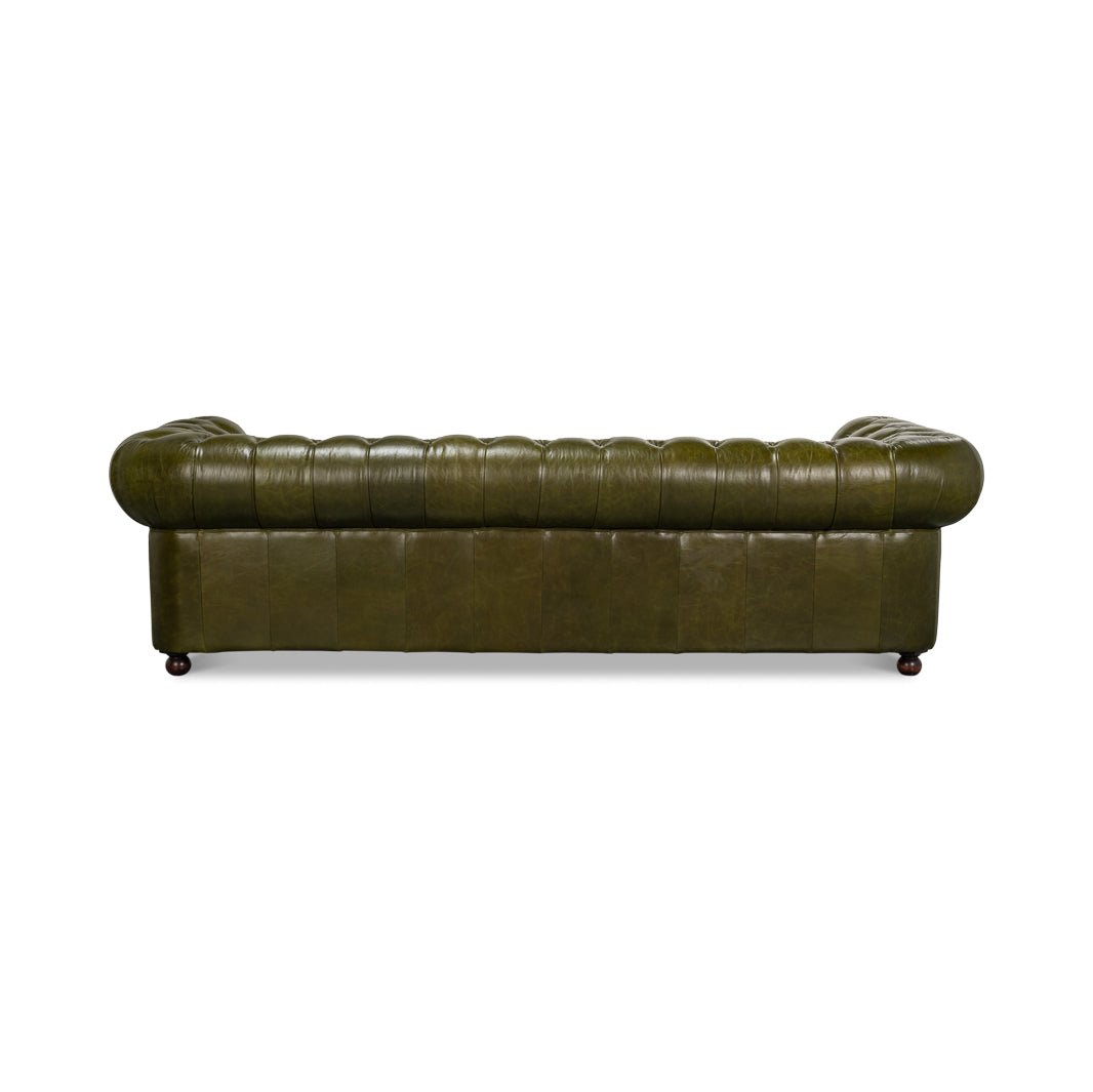 British Green Chesterfield Sofa - English Georgian America