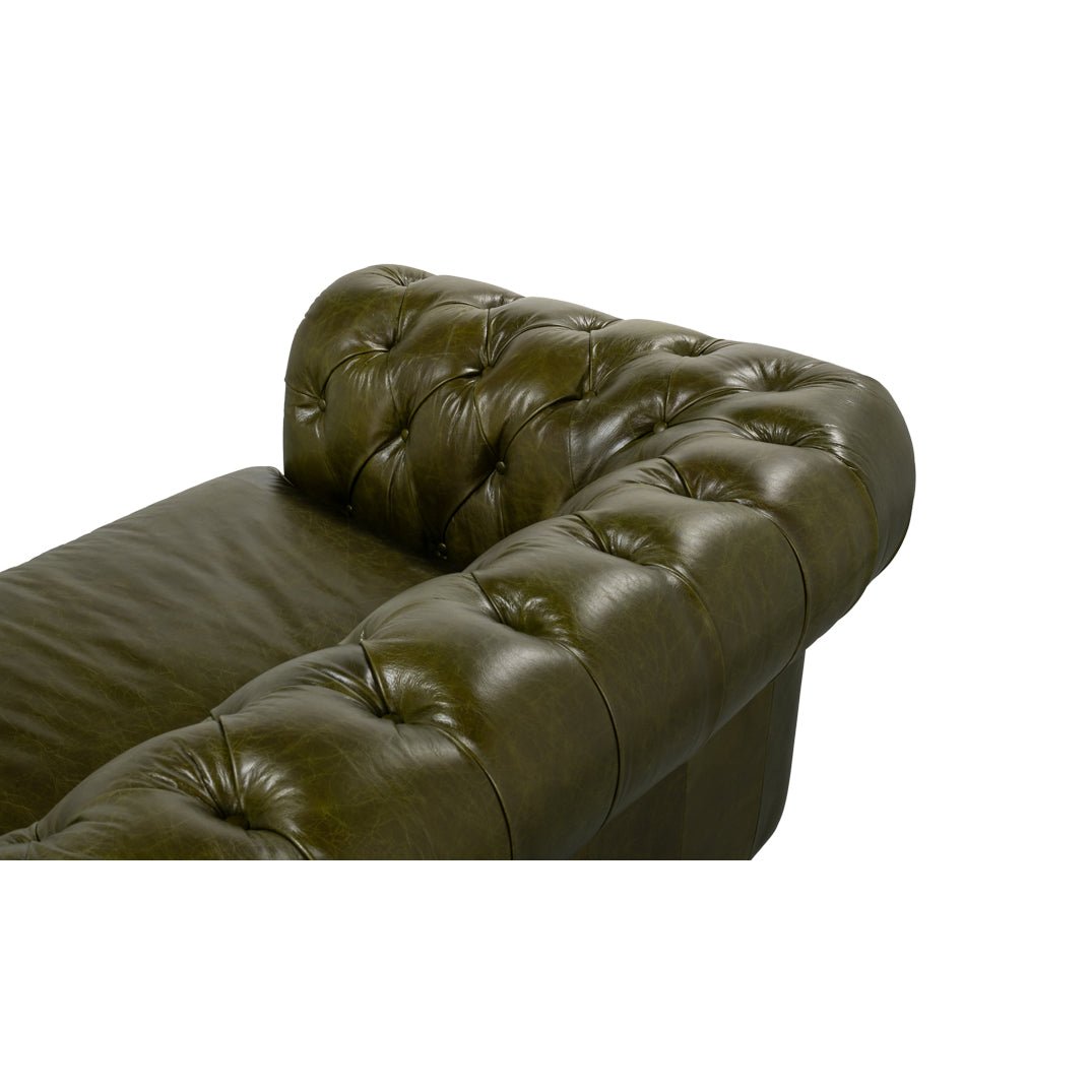 British Green Chesterfield Sofa - English Georgian America
