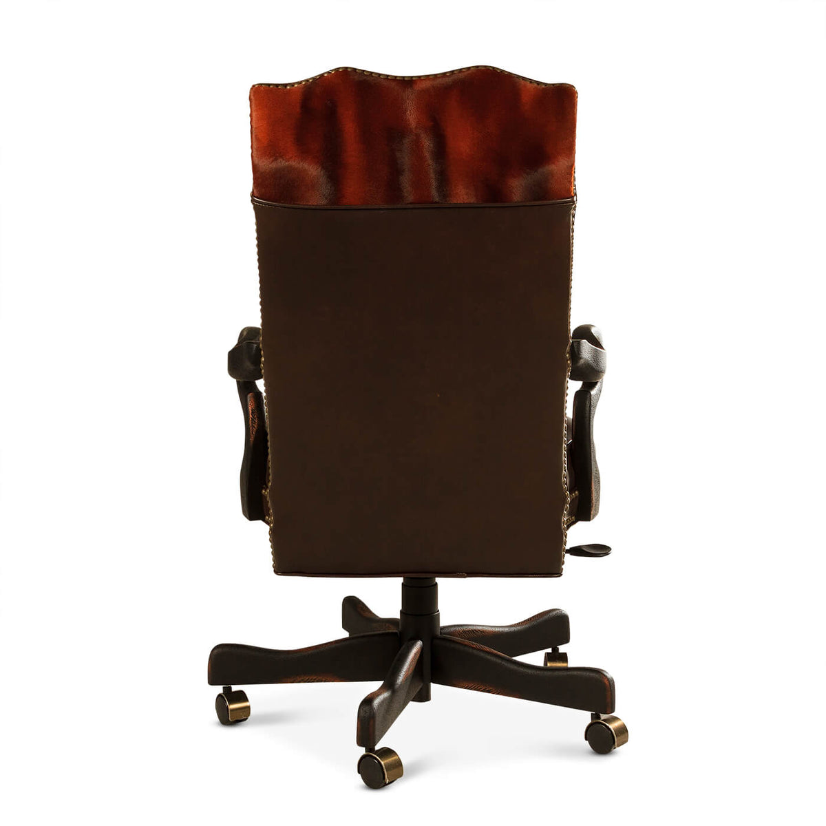 Brown Leather Office Chair - English Georgian America