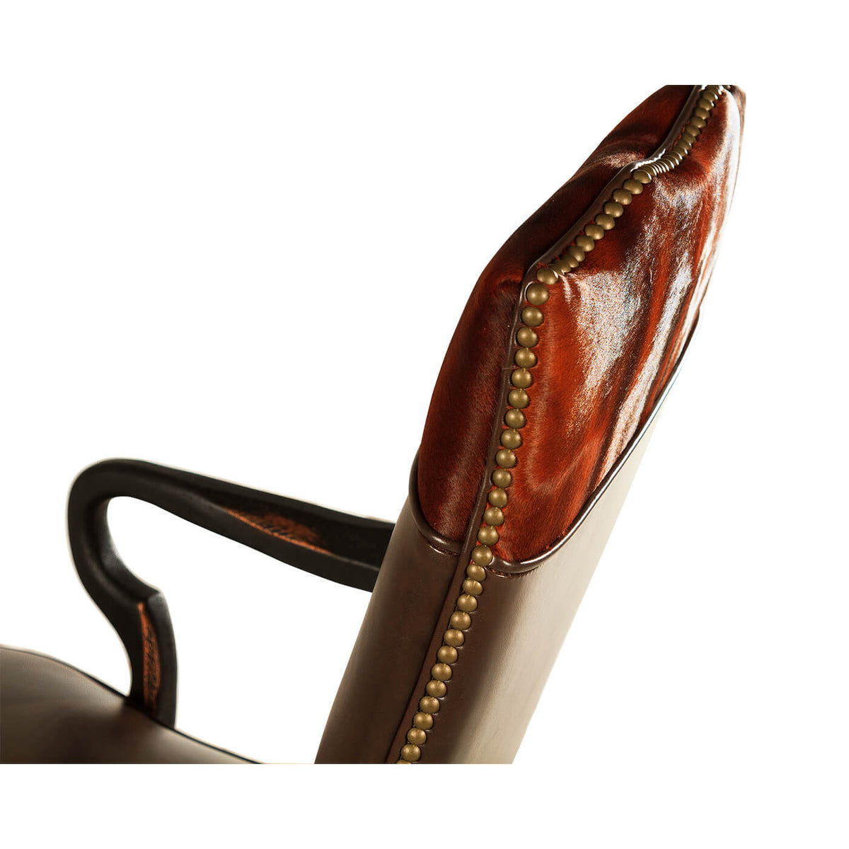 Brown Leather Office Chair - English Georgian America