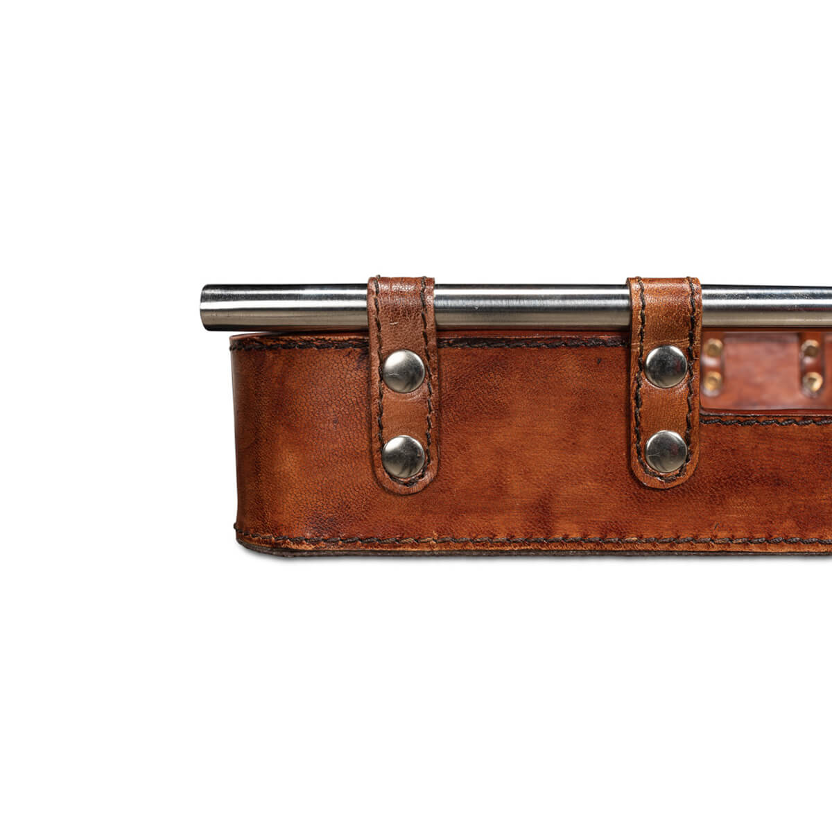 Brown Leather Tray - English Georgian America