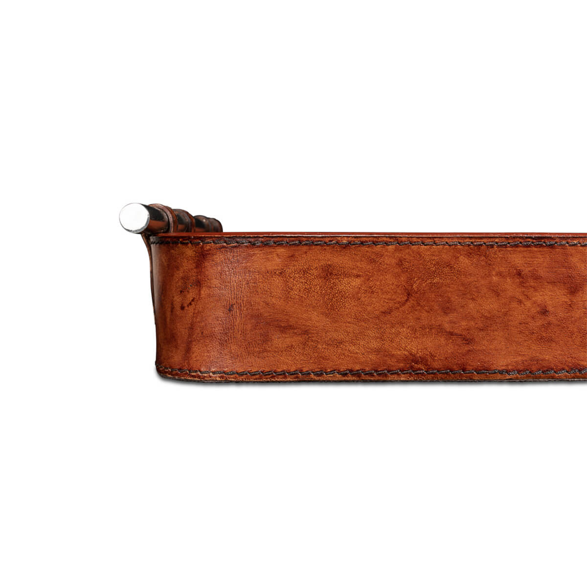 Brown Leather Tray - English Georgian America