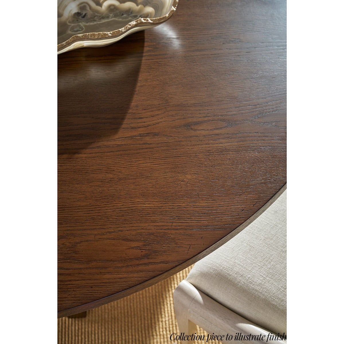 Brown Oak Coastal Dining Table - English Georgian America