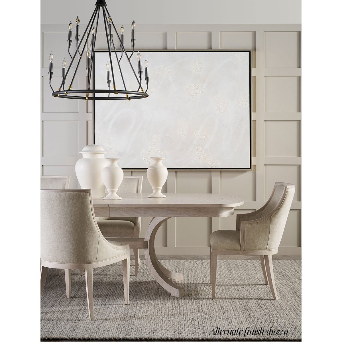 Brown Oak Coastal Dining Table - English Georgian America