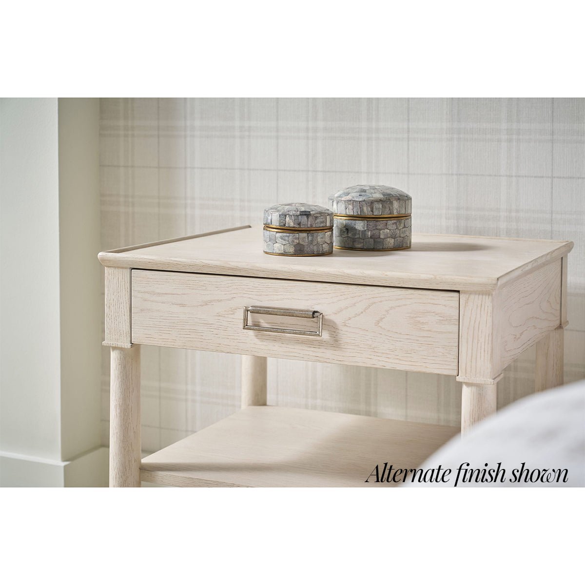 Brown Oak Empire Nightstand - English Georgian America