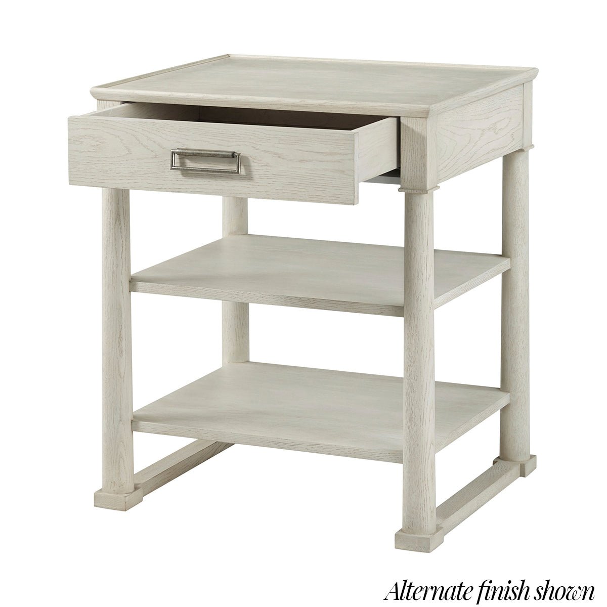 Brown Oak Empire Nightstand - English Georgian America