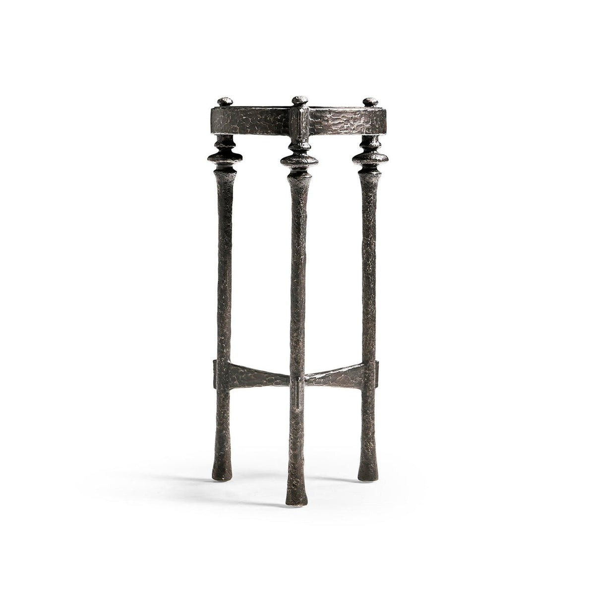 Close-up of table legs designed in brutalist style.