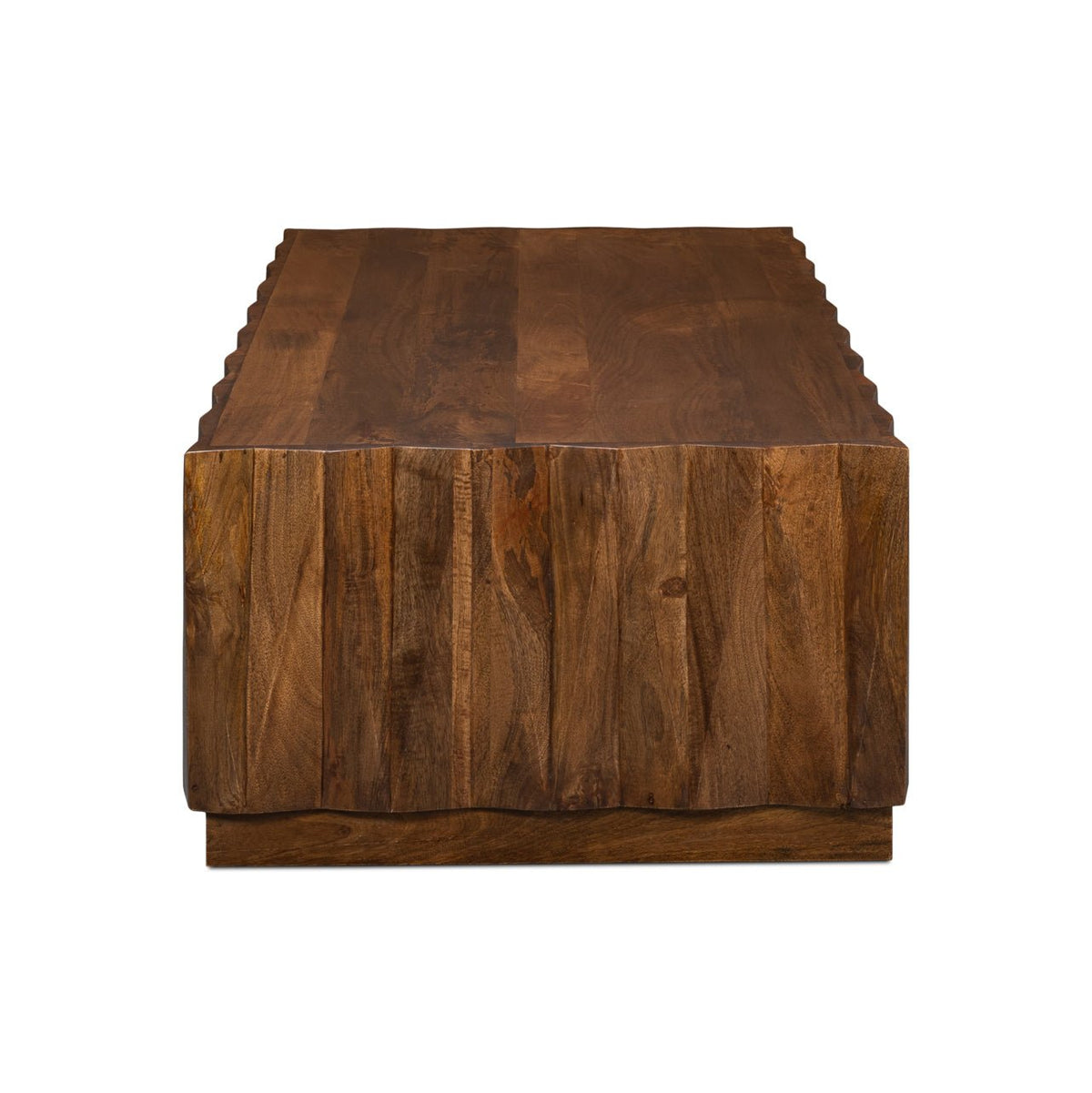 Brutalist Solid Wood Coffee Table - English Georgian America