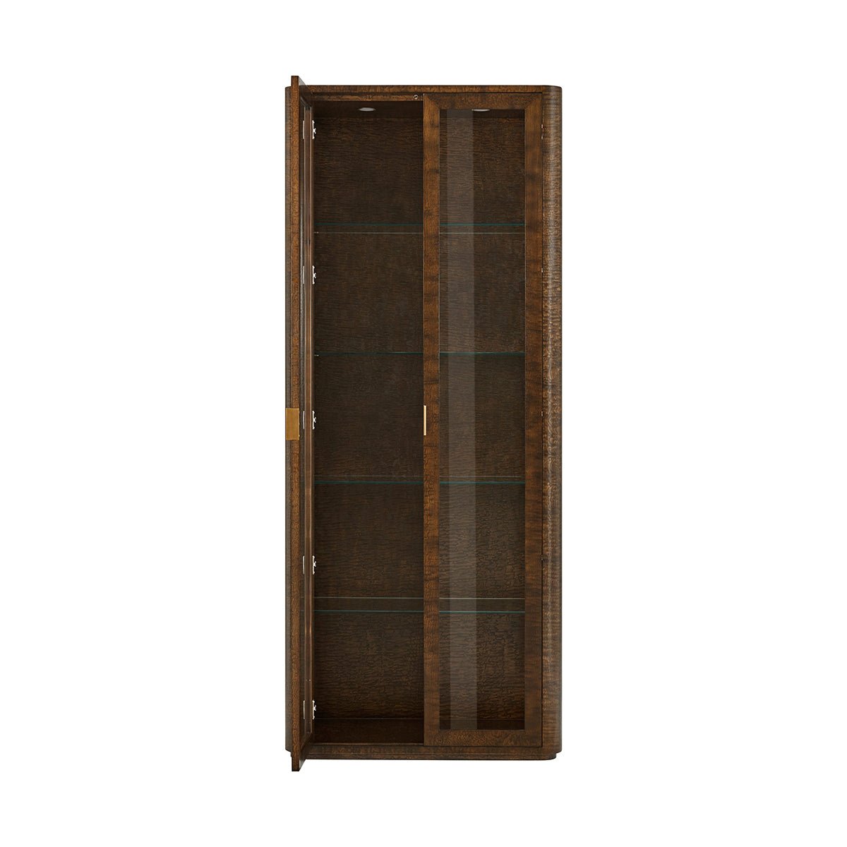 Burl Art Deco Curio Cabinet - English Georgian America
