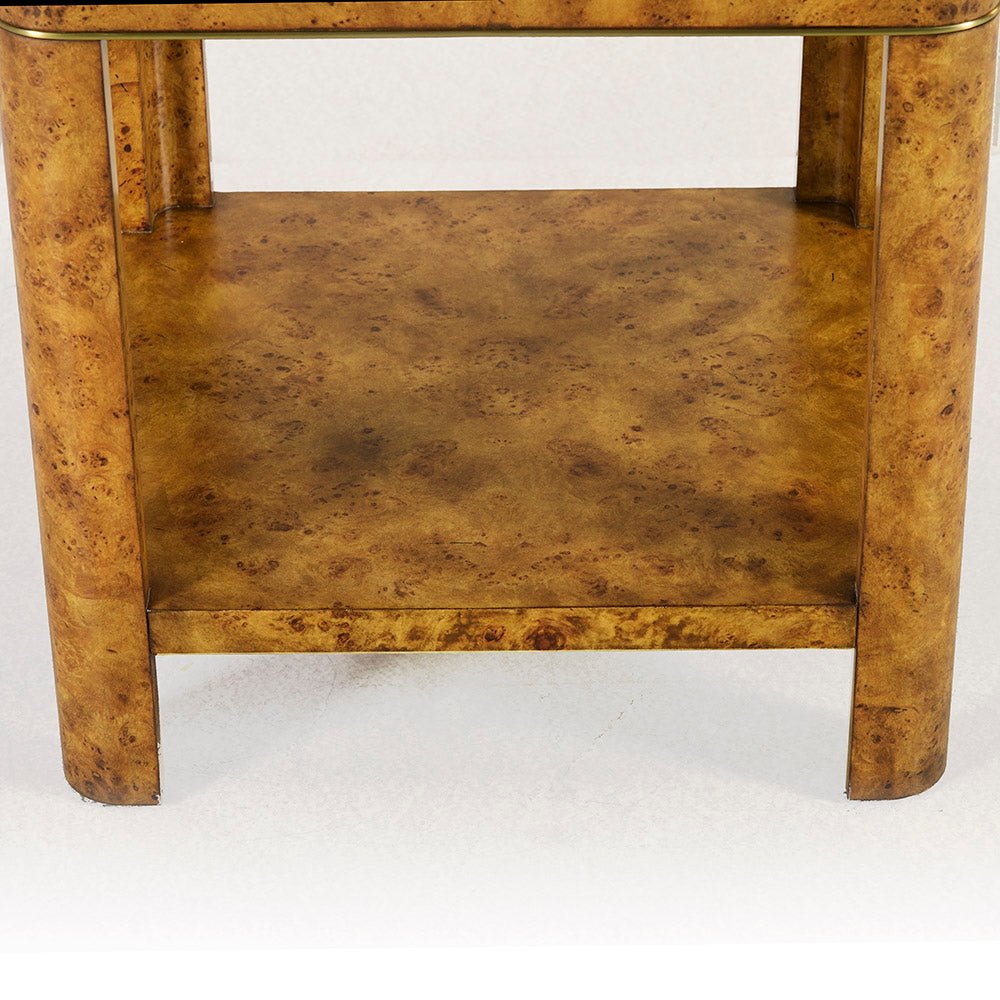 Burl Art Deco Side Table - English Georgian America